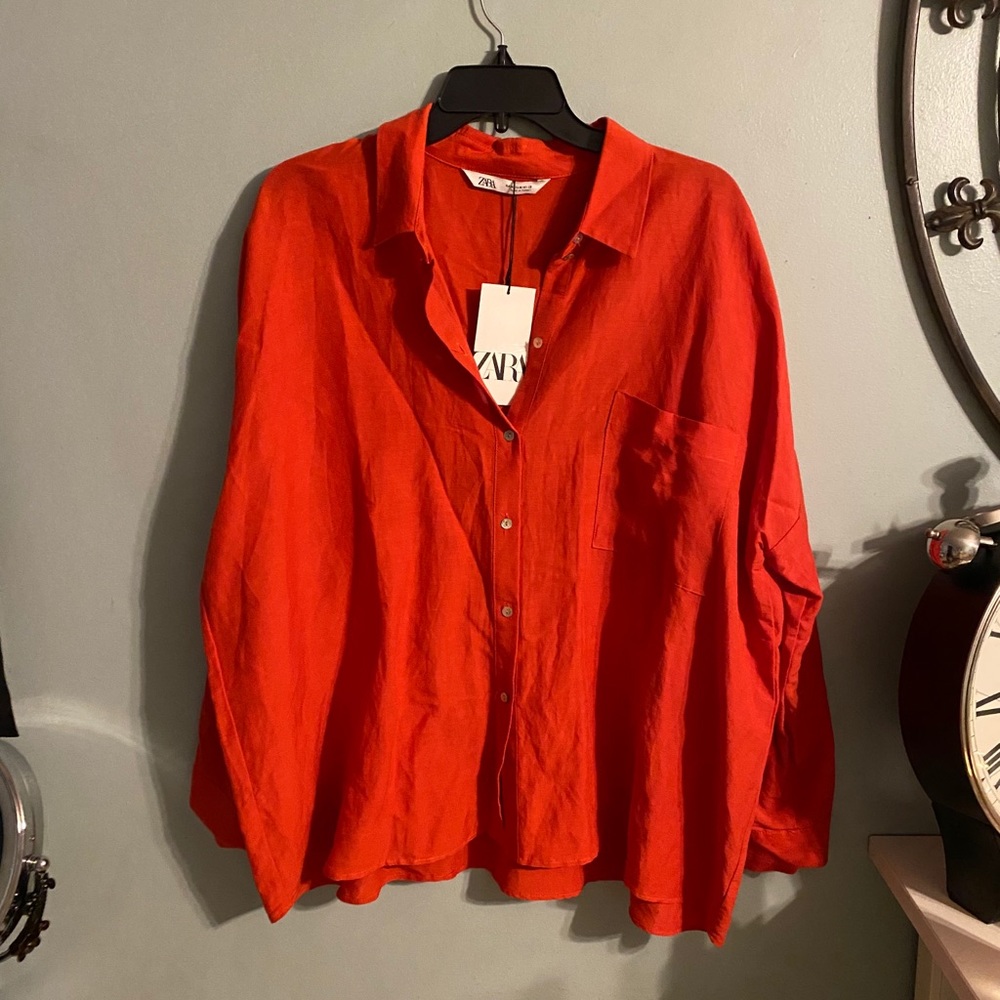 NWT Oversized Linen Shirt